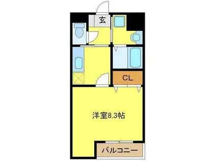 LOHAS・I・VII(1K/3階)の間取り写真