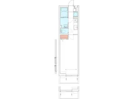 リブリ・三ツ境(1K/3階)の間取り写真