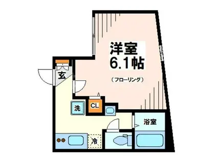 グランクオール HILLS青砥(1K/4階)の間取り写真