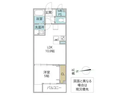 THE KASHIWANOHA(1LDK/3階)の間取り写真