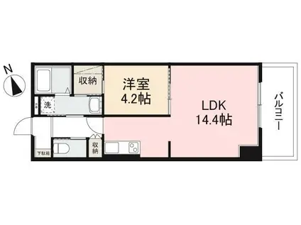 EGG TOWER MANSION(1LDK/8階)の間取り写真