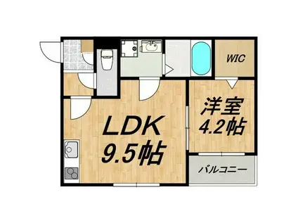 LECOCON中川(1LDK/2階)の間取り写真