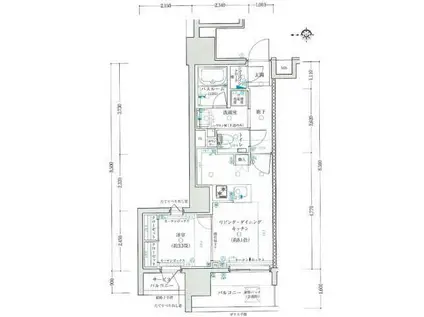 クリオラベルヴィ川崎南幸町(1LDK/11階)の間取り写真