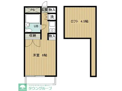 めぞん・ド・ジュネス国分寺(ワンルーム/1階)の間取り写真