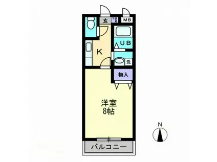 クレールオゴ(1K/3階)の間取り写真