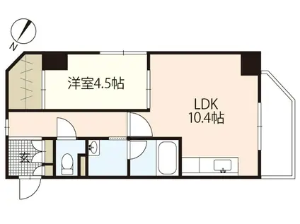 セリエコートF・祇園(1LDK/3階)の間取り写真