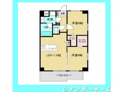 LUCE V(2LDK/2階)の間取り写真