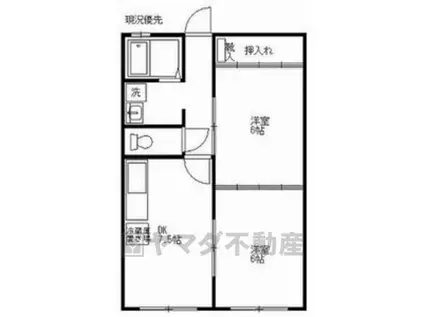 ニュー清住B(2DK/1階)の間取り写真