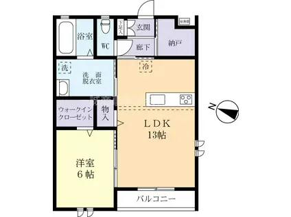 ビアンカ(1LDK/2階)の間取り写真