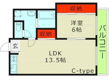 シャンポール関目(1LDK/3階)の間取り写真
