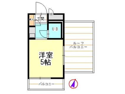 ハイシティ池尻大橋第一(1K/5階)の間取り写真