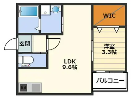 DUE BOTTIGLIE(1LDK/2階)の間取り写真