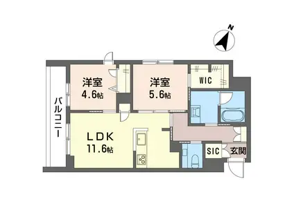 ケーズコート下目黒(2LDK/2階)の間取り写真