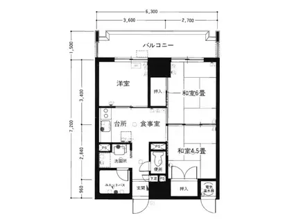 ライオンズマンション博多(3LDK/12階)の間取り写真