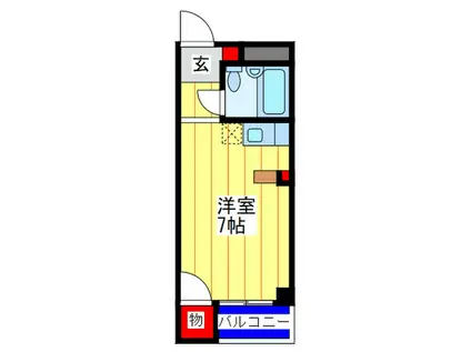 パンション池田旭町(ワンルーム/2階)の間取り写真