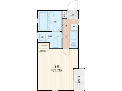 PREMIUM RESIDENCE ISOGO(1K/1階)の間取り写真