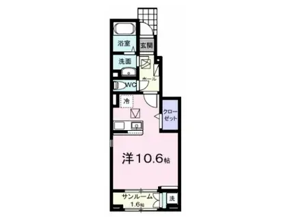 ファイアブルーム大森(ワンルーム/1階)の間取り写真