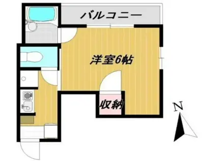 マイムユニックス(1K/4階)の間取り写真