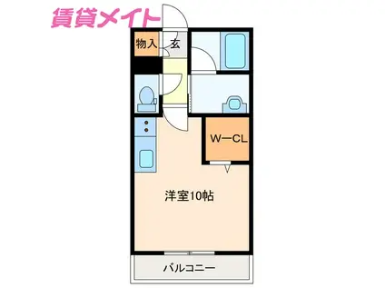 グランジュッテ桑名駅前(ワンルーム/2階)の間取り写真