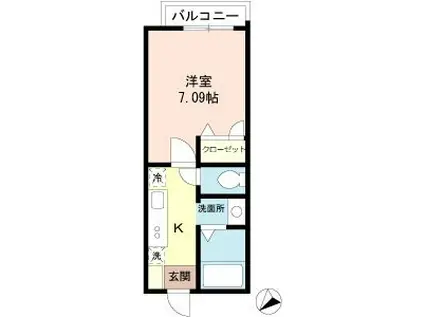 シャーメゾンフルハウス(1K/2階)の間取り写真