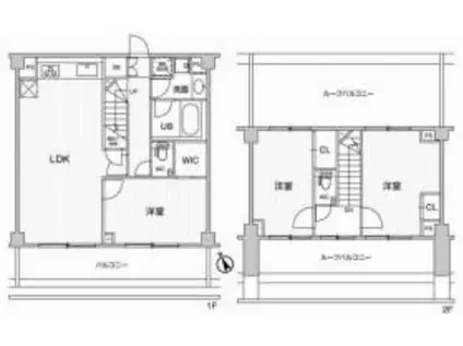六本木デュープレックスエムズ(3LDK/5階)の間取り写真