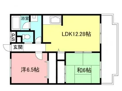 エトワールキタミ(2LDK/2階)の間取り写真