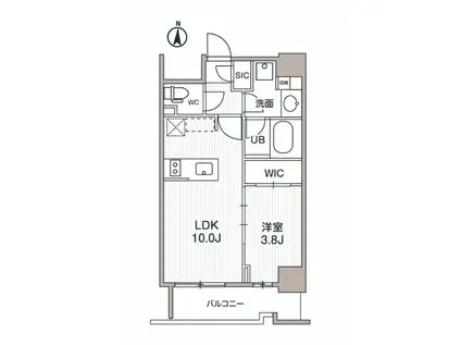 シーズンフラッツ両国サウス(1LDK/7階)の間取り写真