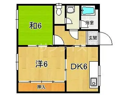 マルシンビル(2DK/3階)の間取り写真