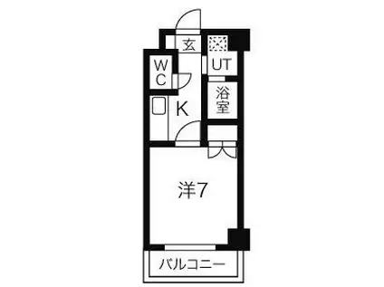 セントラル ウイング(1K/6階)の間取り写真