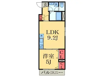 金太郎ヒルズ215(1LDK/5階)の間取り写真