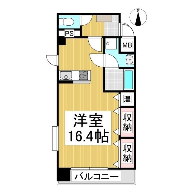 シティドエル(ワンルーム/3階)の間取り写真