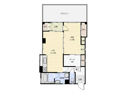 ヴェルドミール(1SLDK/2階)の間取り写真