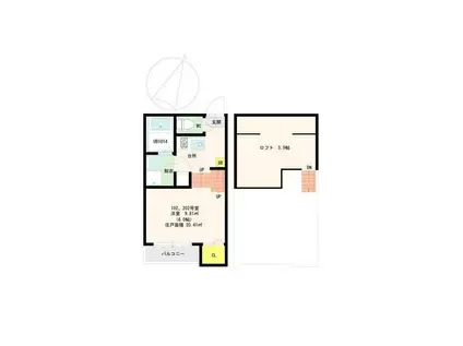 リエント井尻(1K/1階)の間取り写真