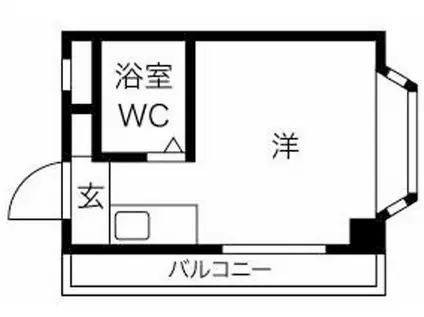 ロイヤル神路III(ワンルーム/2階)の間取り写真