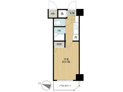 フェニックス椎名町(1K/6階)の間取り写真