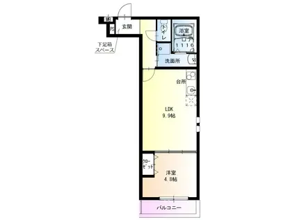 フジパレス大物駅南II番館(1LDK/1階)の間取り写真