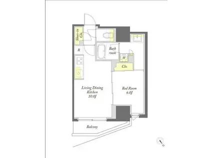 プライムメゾン入谷(1LDK/8階)の間取り写真