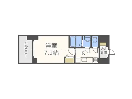 アドバンス大阪ソルテ(1K/5階)の間取り写真