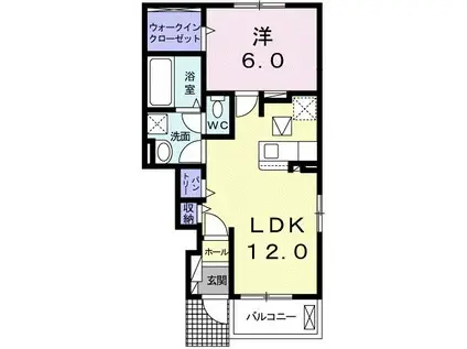 ポポラ3395(1LDK/1階)の間取り写真