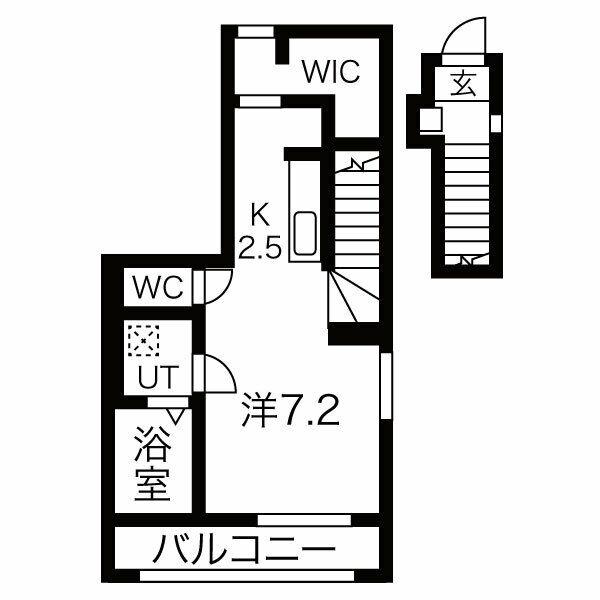 シティハウス長田町(1K/2階)の間取り写真