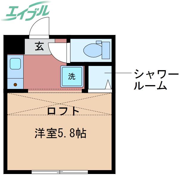 REAL BLOSSOMII(ワンルーム/2階)の間取り写真