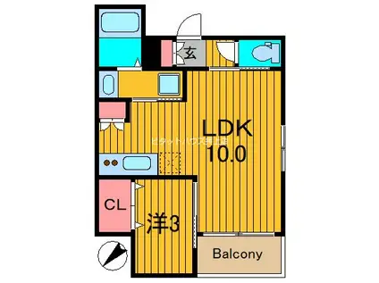 アーバンブルーム押上(1LDK/3階)の間取り写真