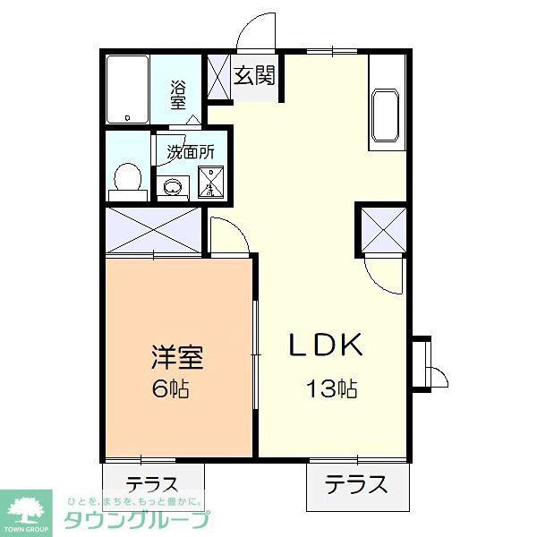 けやきハイツI(3DK/1階)の間取り写真