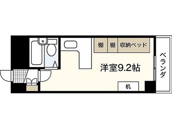 スカイシティ1番館(ワンルーム/5階)の間取り写真
