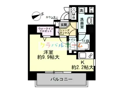 フィールドイン新大阪(1K/6階)の間取り写真
