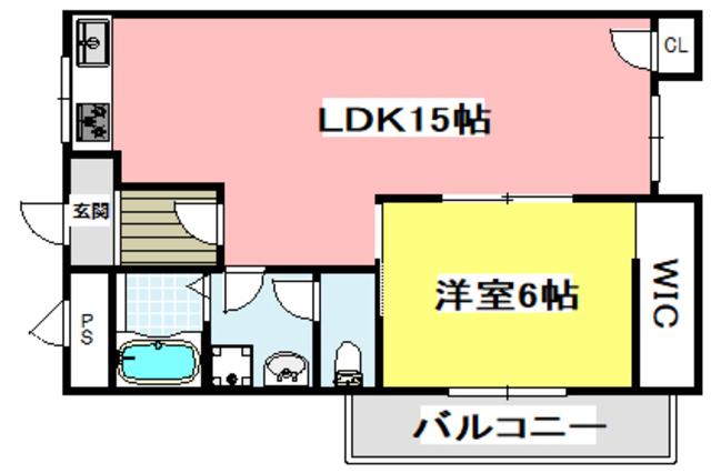 MITSUIマンション(1LDK/1階)の間取り写真