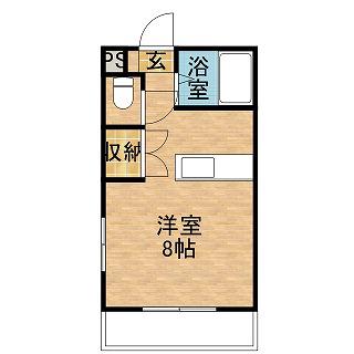 プリモール紫原(ワンルーム/4階)の間取り写真