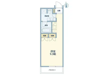 サウス PLUS AZUMAGAOKA(ワンルーム/3階)の間取り写真