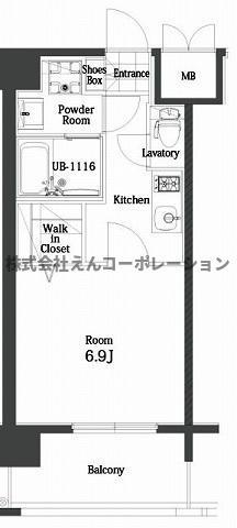 エンクレスト天神MODE(1K/3階)の間取り写真
