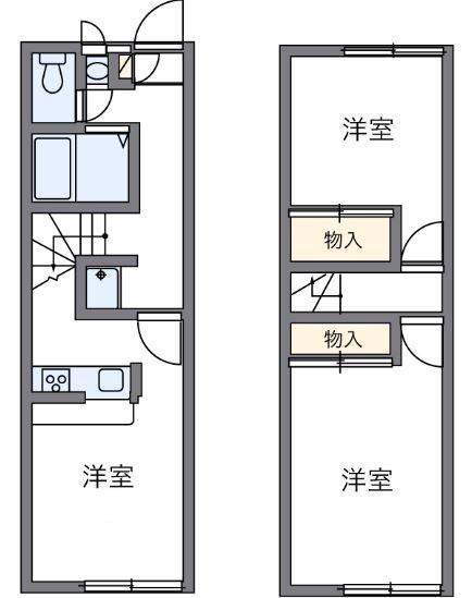 レオパレスWING(2DK/1階)の間取り写真